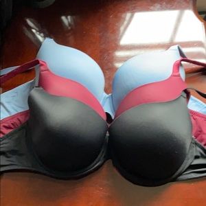 Three Victoria Secret T Shirt Bras 36DD